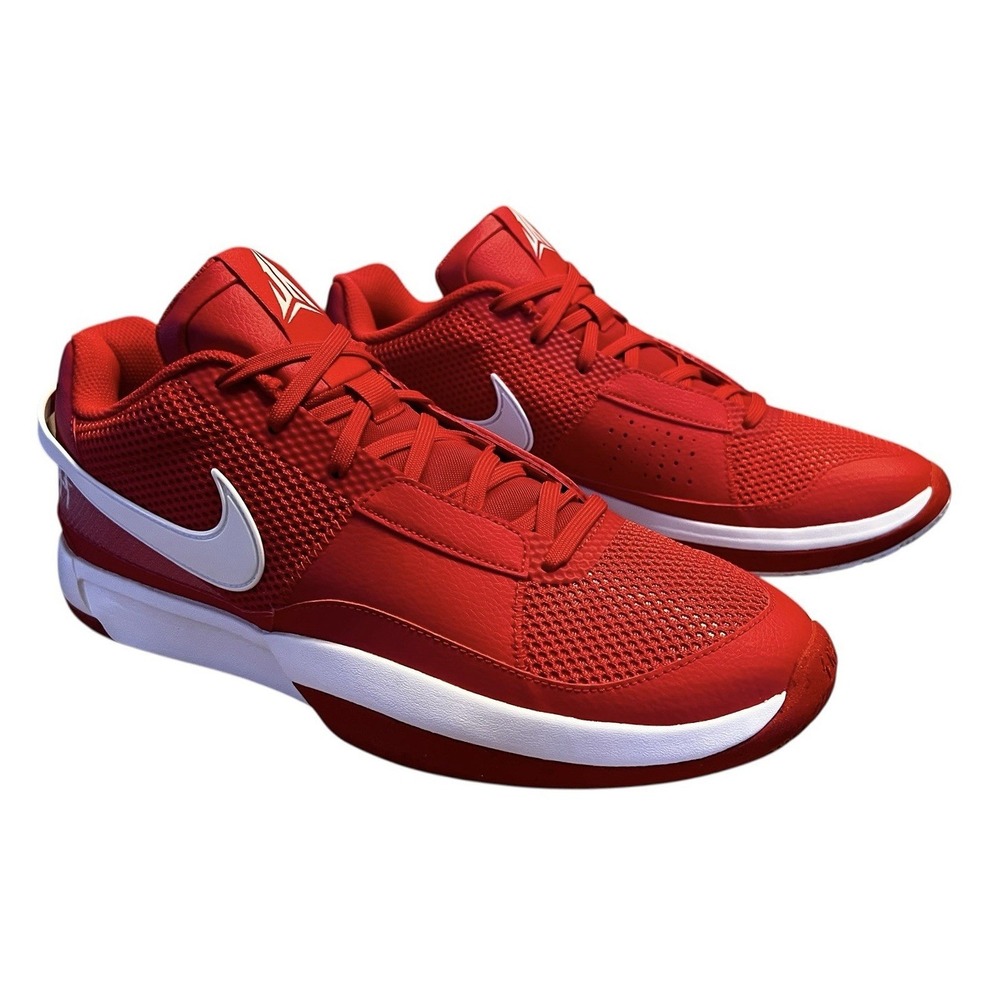 Nike Ja Morant 1 TB Sneakers - University Red/White Mens Sz 13 FV1303 600